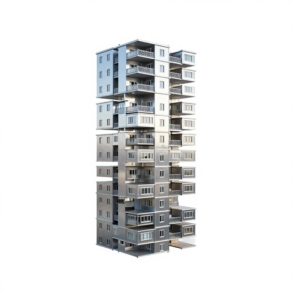 Tenement isolated on a white background