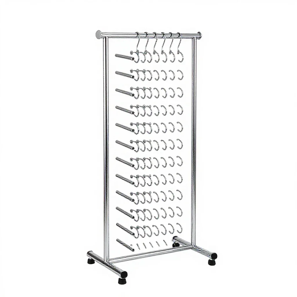 Tie rack isolated on a white background