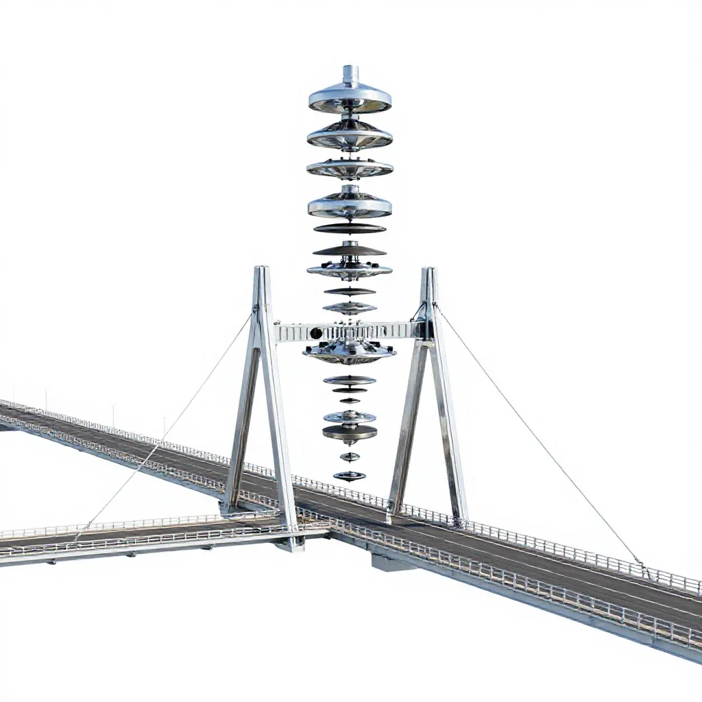 Toll bridge isolated on a white background