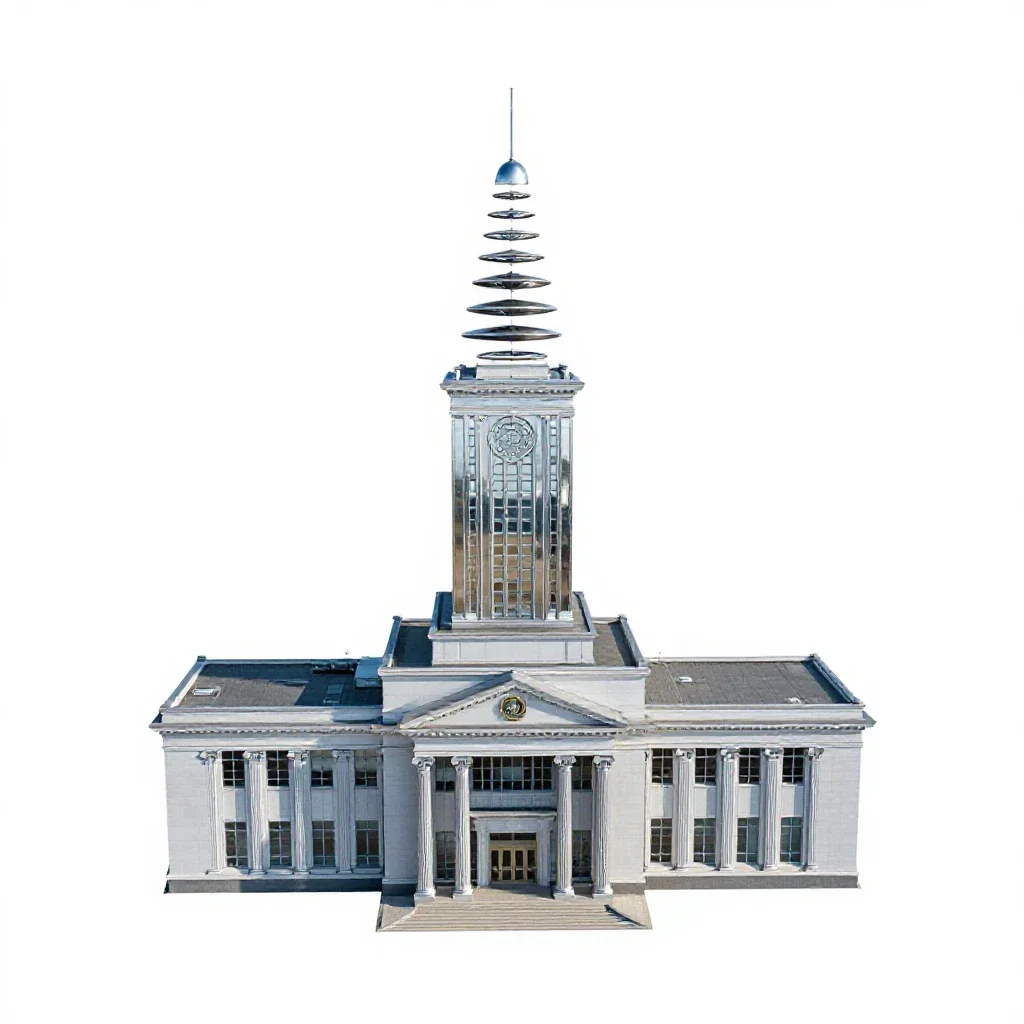 Town hall isolated on a white background