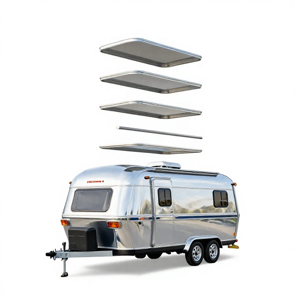 Trailer camp isolated on a white background