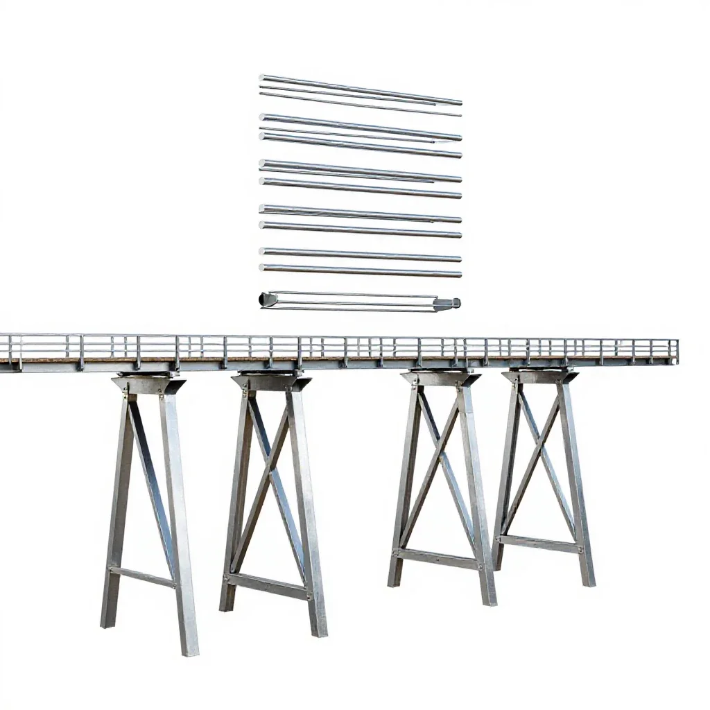 Trestle bridge isolated on a white background
