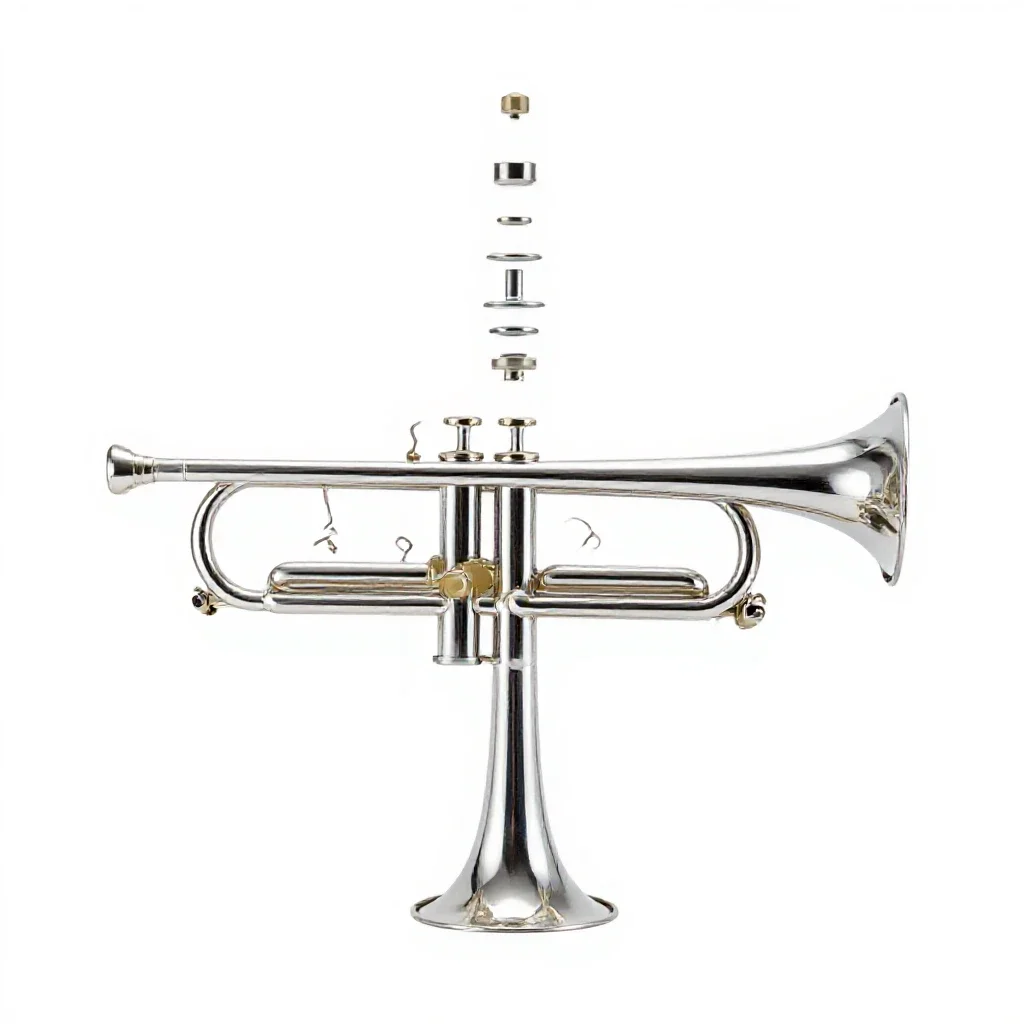 Trumpet arch isolated on a white background