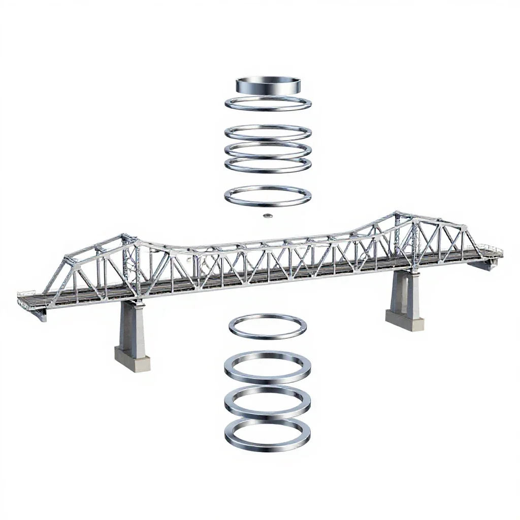 Truss bridge isolated on a white background