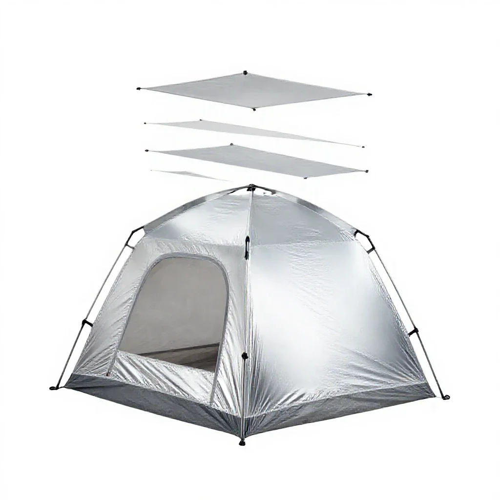 Two-man tent isolated on a white background