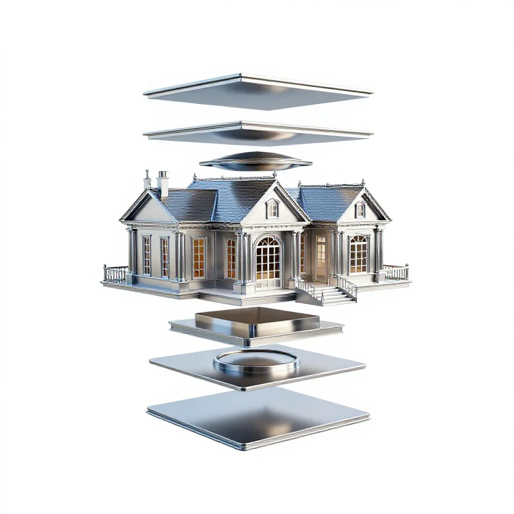 Villa isolated on a white background