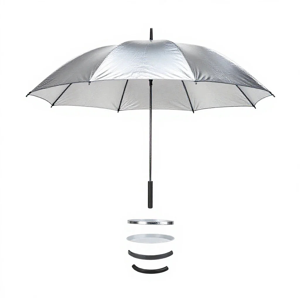 Umbrella tent isolated on a white background