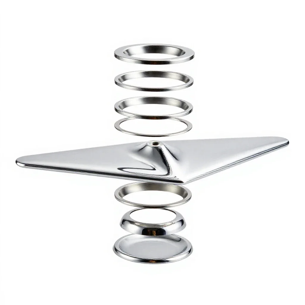 Chamfer plane isolated on a white background