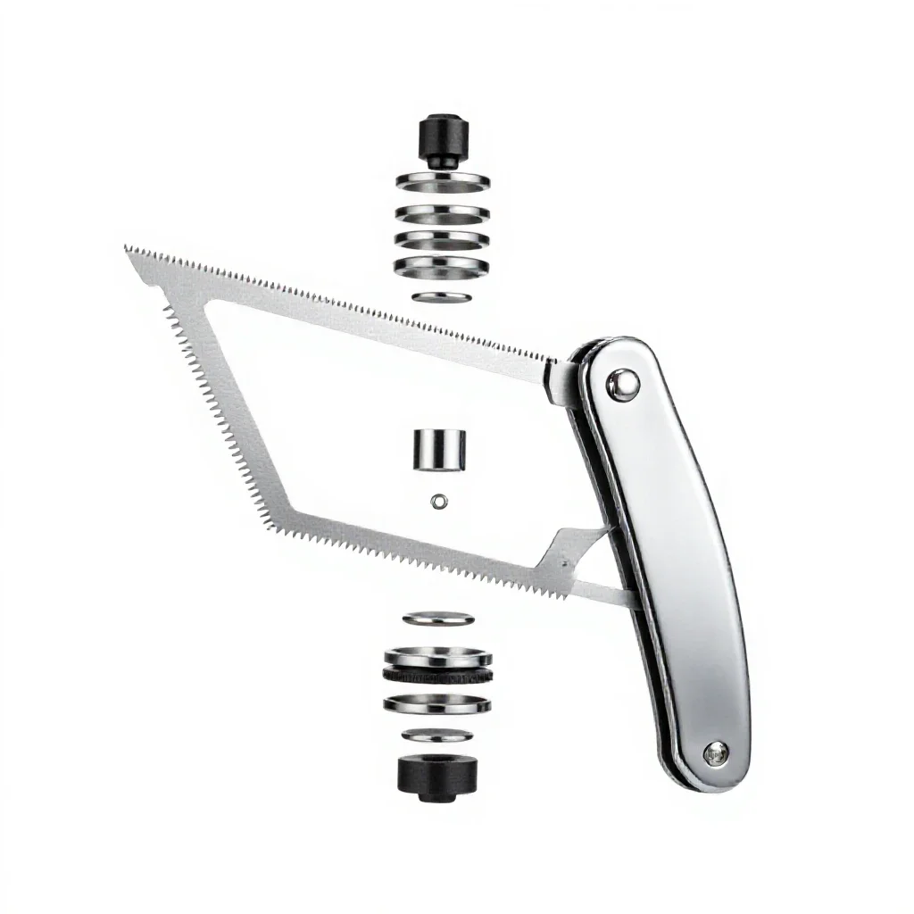 Folding saw isolated on a white background