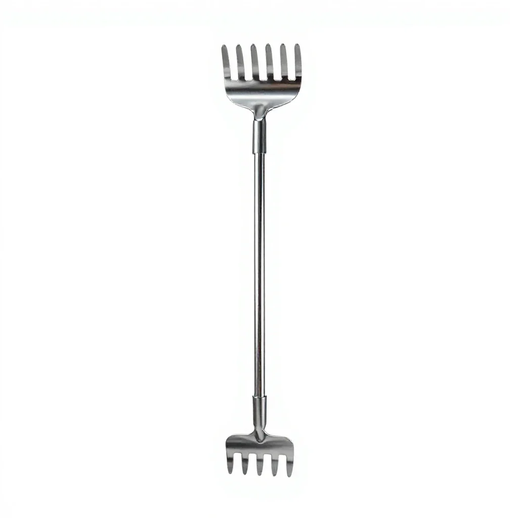 Garden rake isolated on a white background