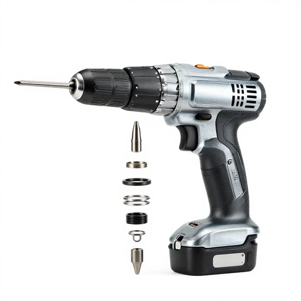 Power drill isolated on a white background