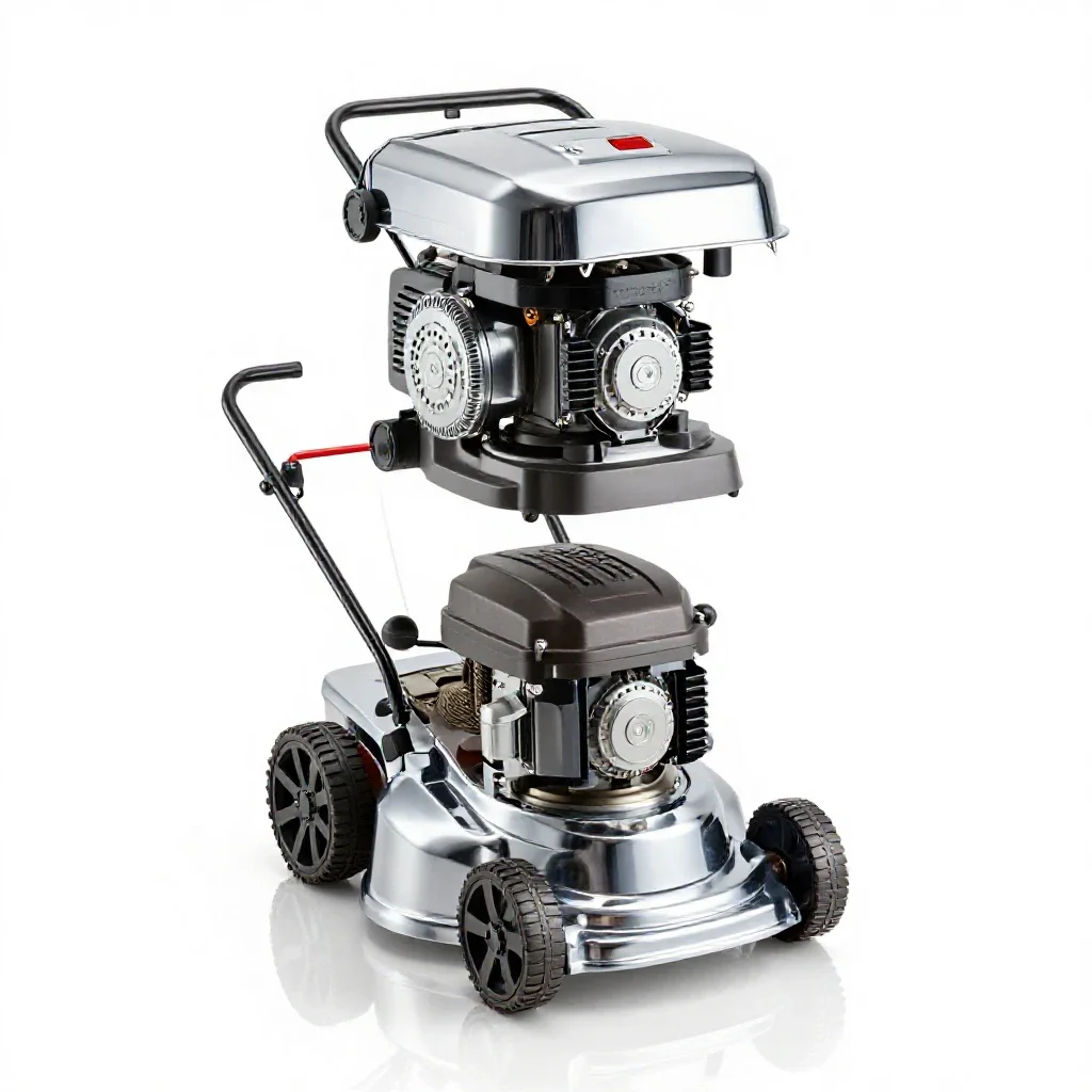 Power mower isolated on a white background