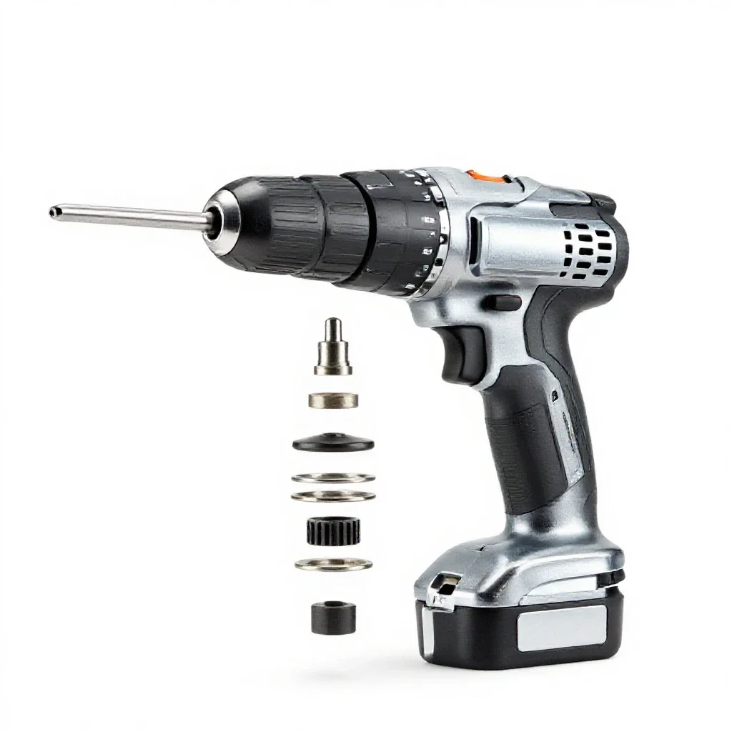 Electric drill isolated on a white background