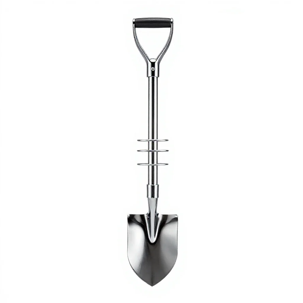 Entrenching tool isolated on a white background