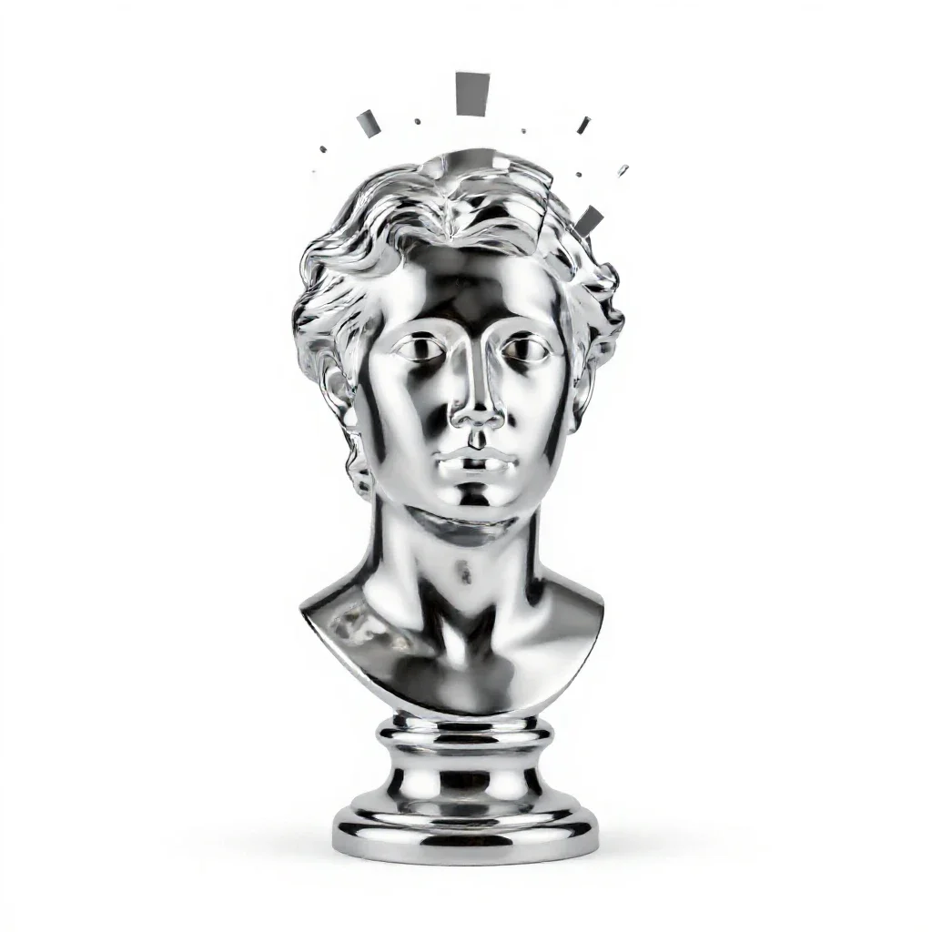 Bust isolated on a white background