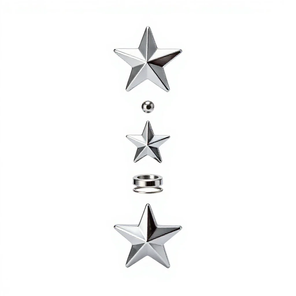 Star drill isolated on a white background