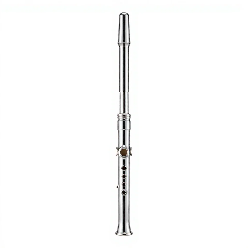 Straight flute isolated on a white background