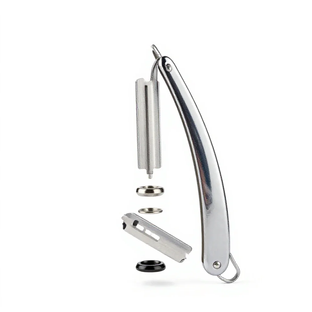 Straight razor isolated on a white background