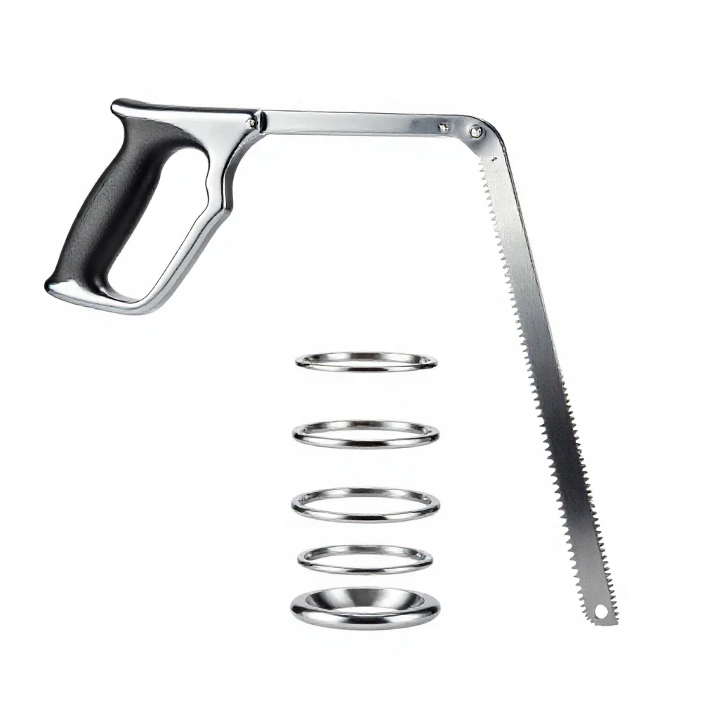 Two-handed saw isolated on a white background