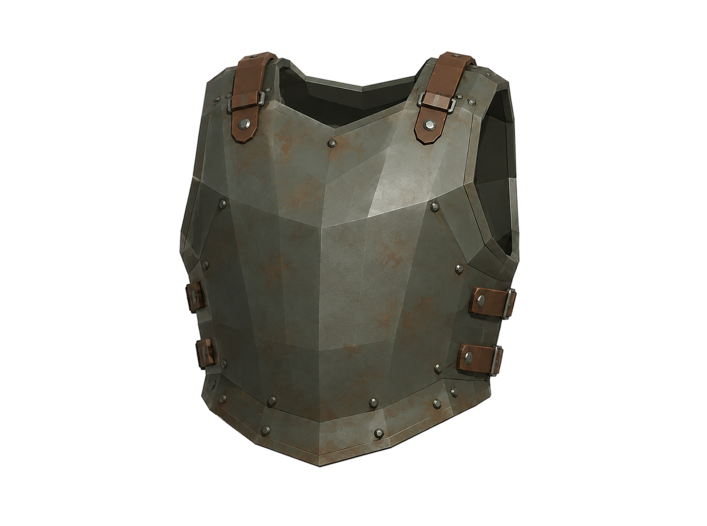 3d low poly cuirass