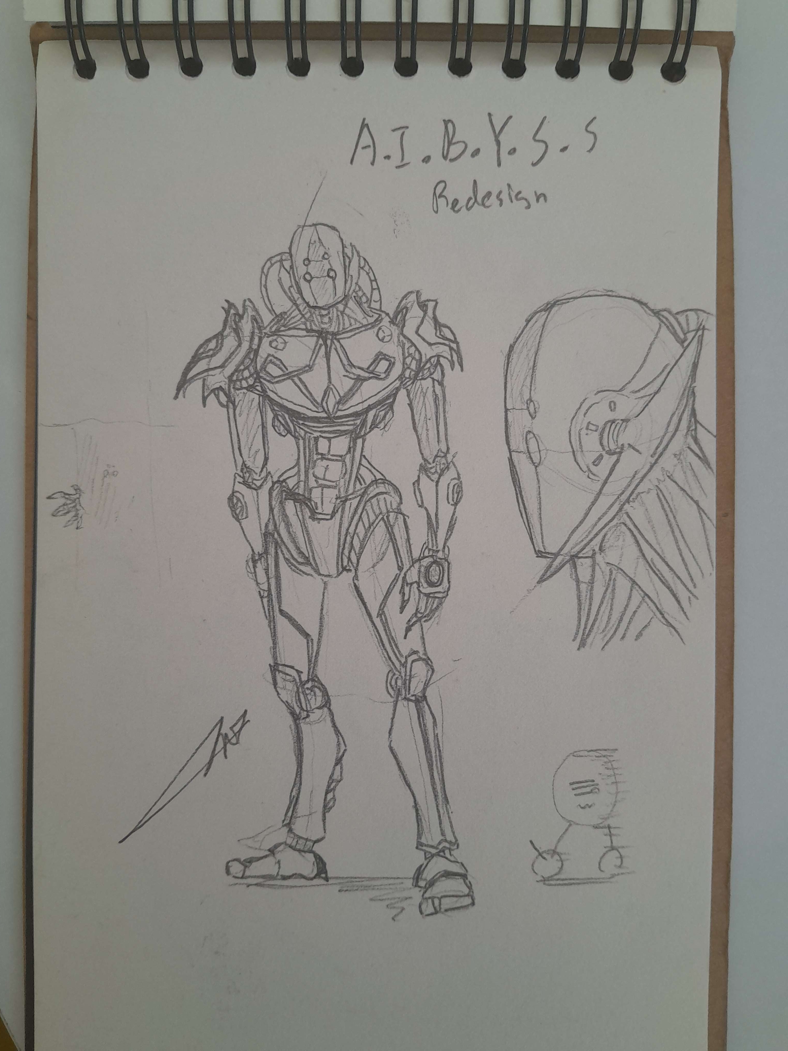 full body of figure on left remove head on right and small figure on bottom right