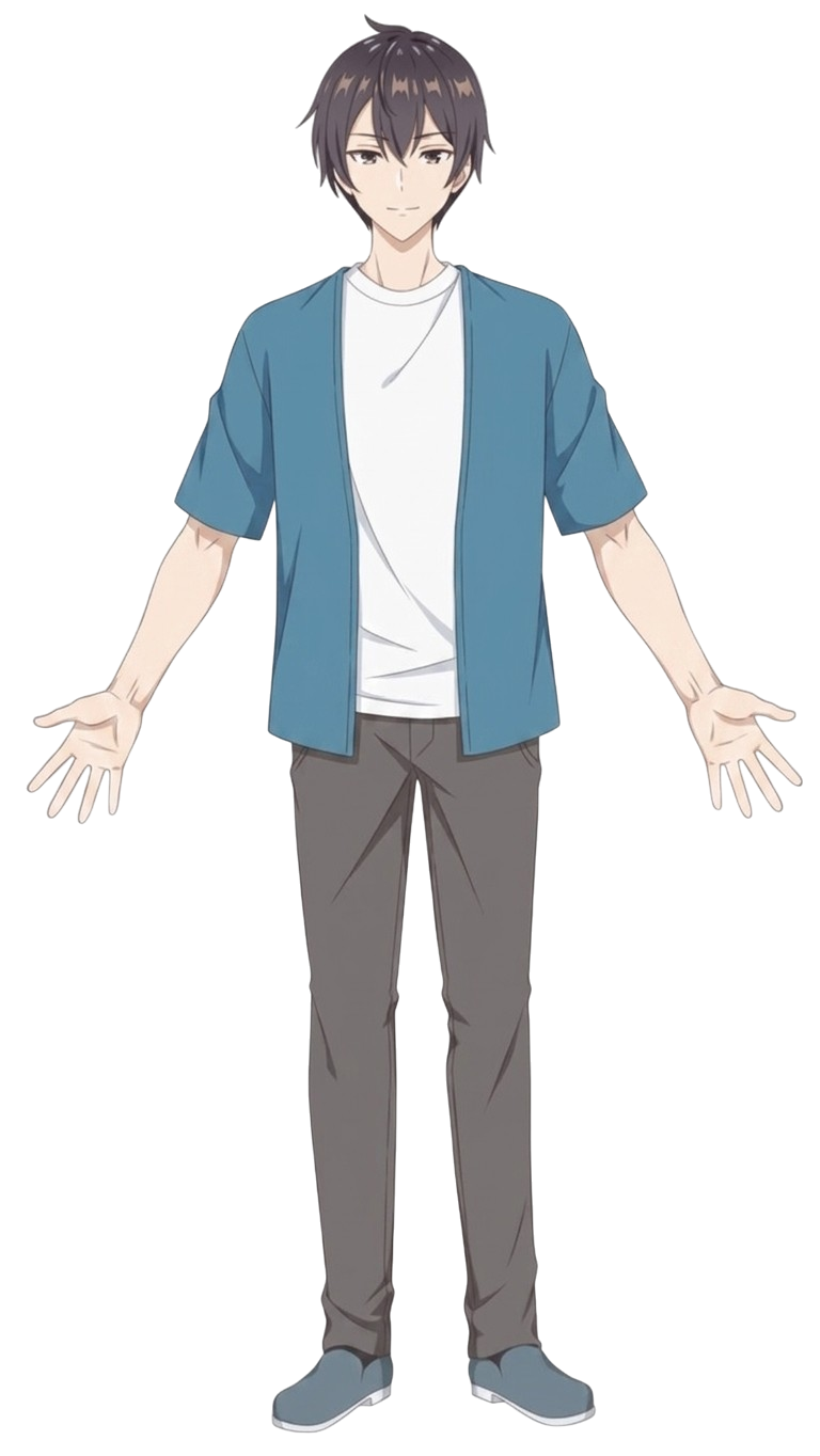 A game-ready full-body 3D character model in T-pose with open hands, based on the uploaded image. Character design: a y…