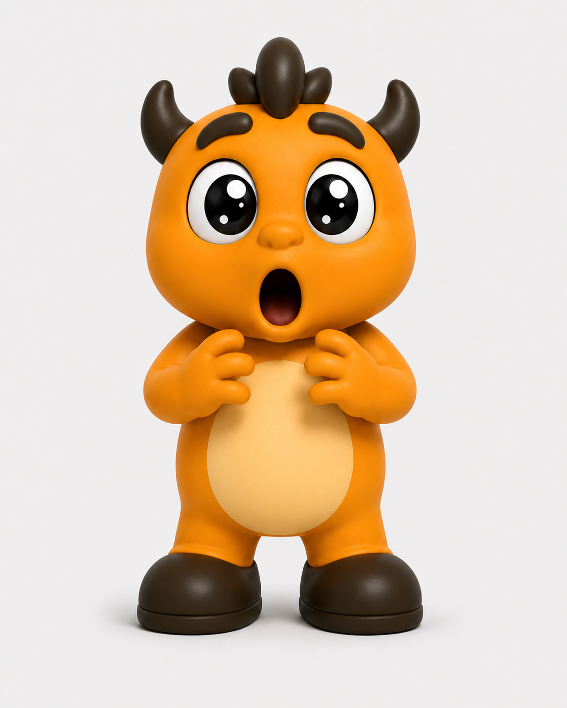 A clean toy-like model of the attached character