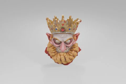 Mask with a crown on top 3D model preview