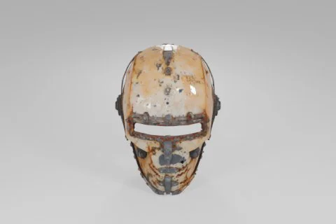 Futuristic helmet 3D model preview