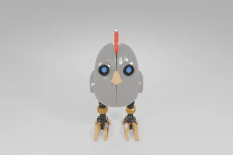 Robot-like figure 3D model preview