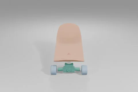 Skateboard 3D model preview