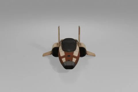 Futuristic spaceship 3D model preview