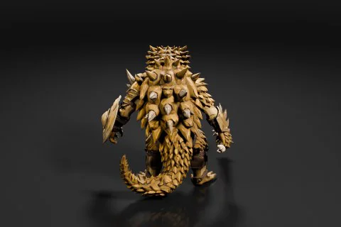 Miniature model of a creature 3D model preview