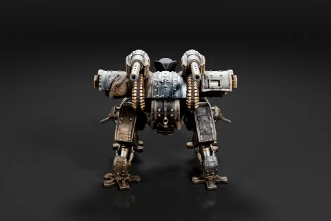 Robot-like figure 3D model preview