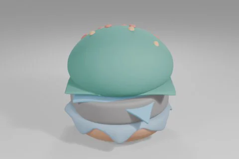 Burger 3D model preview