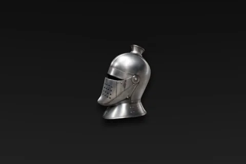 Medieval helmet 3D model preview