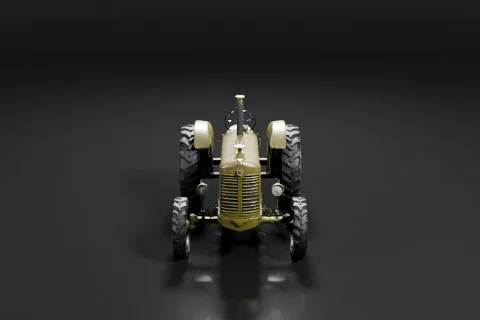 Vintage tractor 3D model preview