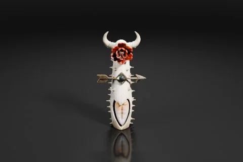 Decorative object with a black background 3D model preview