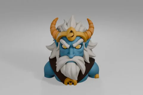 Small figurine of a mythical creature 3D model preview