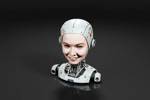Robot head 3D model preview