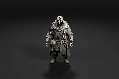Character from a video game 3D model preview
