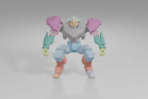 Robot-like figure 3D model preview
