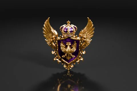 Heraldic emblem 3D model preview