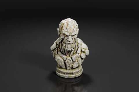 Bust of a mythical creature 3D model preview