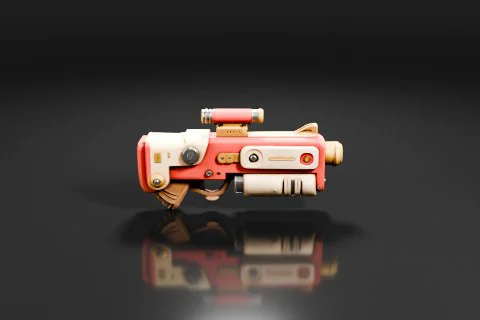 Toy gun 3D model preview