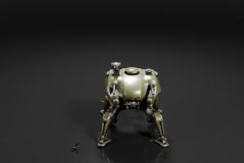 Robot-like creature 3D model preview