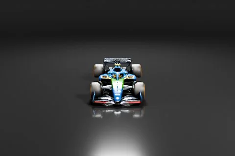 Formula One racing car 3D model preview