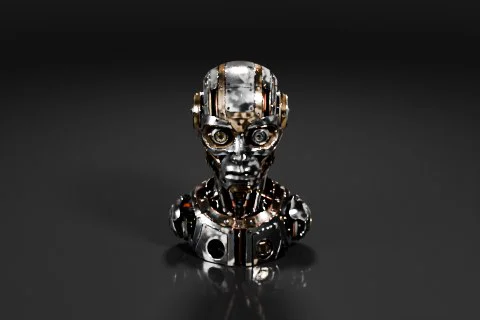Robot head 3D model preview