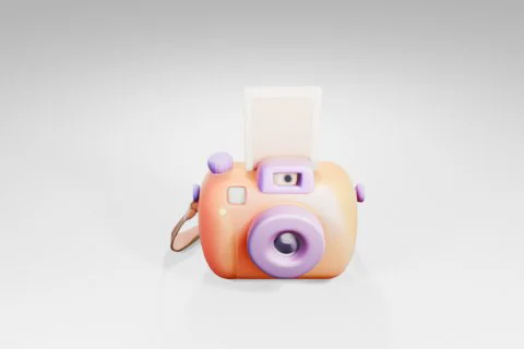 Small toy camera 3D model preview