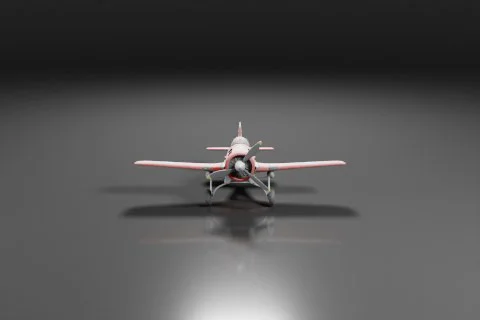 Small propeller plane 3D model preview